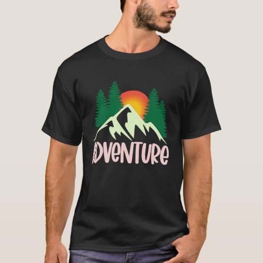 Mountain & Lake Adventurer Forest explorer T-shirt (Voorkant)