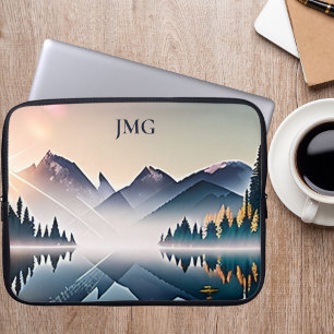 Mountain Lake bij Sunrise Signature Laptop Sleeve
