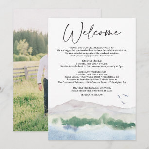 Mountain Lake bruiloft welkomstreisbrief Programma