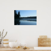 Mountain Lake, Dawn, Mist Poster (Keuken)