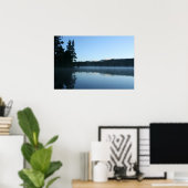 Mountain Lake, Dawn, Mist Poster (Thuiskantoor)