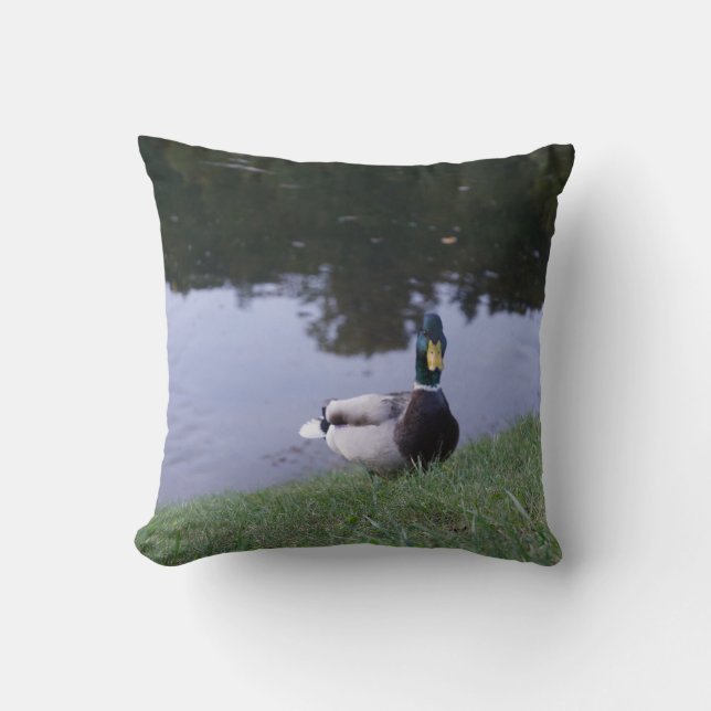 Mountain Lake et Mallard Duck Coussin (Recto)