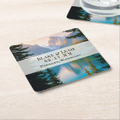  Mountain Lake Event Wedding Onderzetter (Schuin)