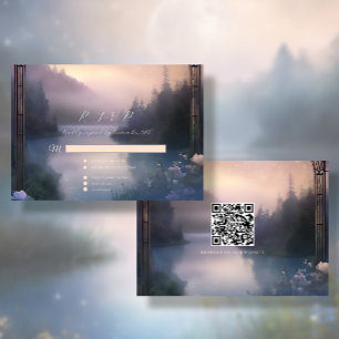 Mountain Lake Forest sterren etherische rustieke b RSVP Kaartje