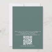 Mountain Lake Forest Trees Pine QR Code Wedding Kaart (Achterkant)