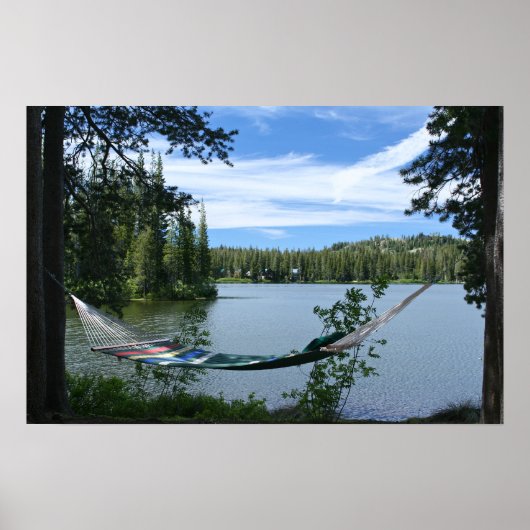 Mountain Lake, Hammock Poster (Voorkant)
