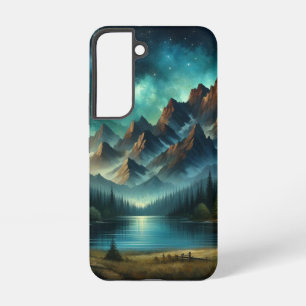 Mountain Lake / hut onder de sterren Samsung Galaxy Hoesje