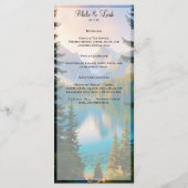Mountain Lake huwelijksmenu Menu (Achterkant)