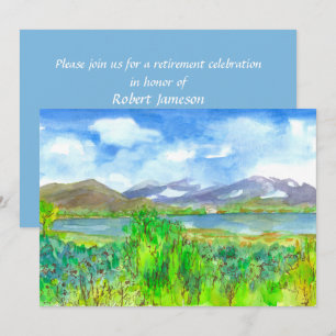 Mountain Lake Painting Uitnodiging voor een pensio