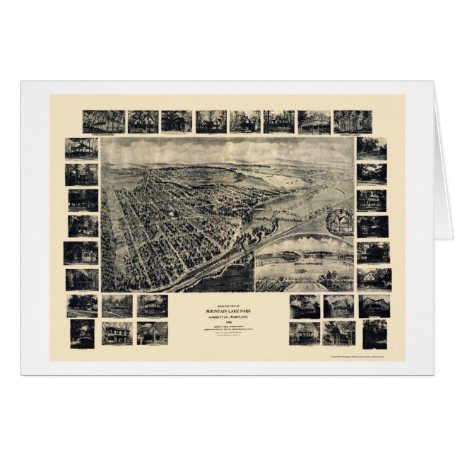 Mountain Lake Park, MD Panoramic Map - 1906 (Voorkant Horizontaal)