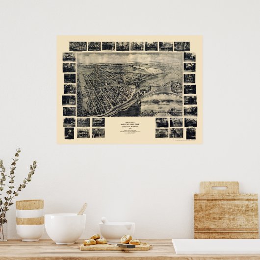 Mountain Lake Park, MD Panoramic Map - 1906 Poster (Keuken)