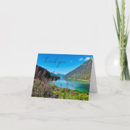 Mountain Lake Photography Folded Thank You Card  Bedankkaart