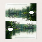 Mountain Lake Reflection rustieke bruiloft gasten Kaart (Buitenkant ongevouwen)