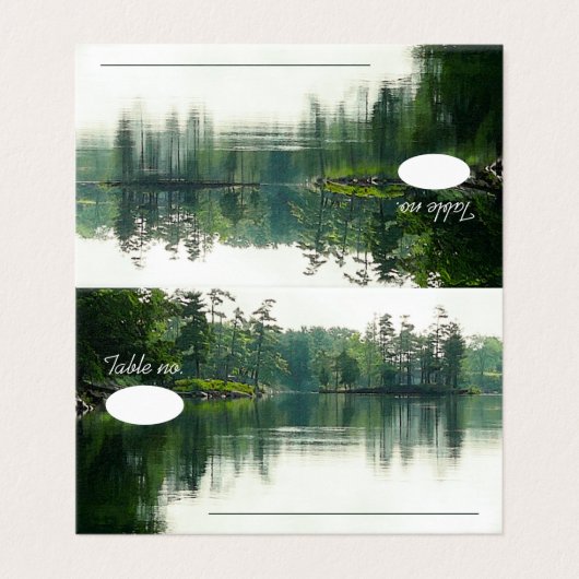 Mountain Lake Reflection Rustique mariages invités (Outside Unfolded)