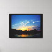 Mountain Lake Sunset Canvas Afdruk (Voorkant)
