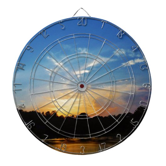 Mountain Lake Sunset Dartbord (Voorkant)