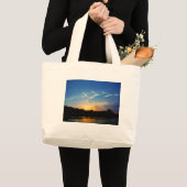 Mountain Lake Sunset Grote Tote Bag (Voorkant (product))