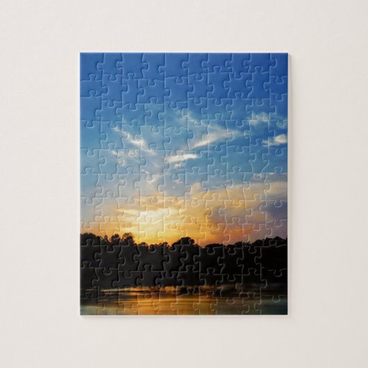 Mountain Lake Sunset Legpuzzel (Verticaal)