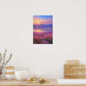 Mountain Lake Sunset Serenade Poster (Keuken)