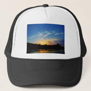 Mountain Lake Sunset Trucker Pet