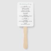 Mountain Lake Thema Waterverf Trouwprogramma Handwaaier (Achterkant)