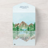 Mountain Lake tout en un mariage Invitations (Dehors)