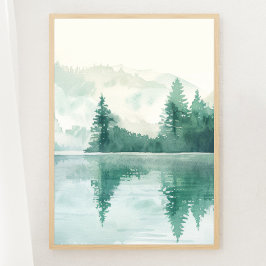 Mountain Lake Tranquil Print 2 van 3 Poster