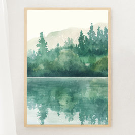Mountain Lake Tranquil Print 3 van 3 Poster