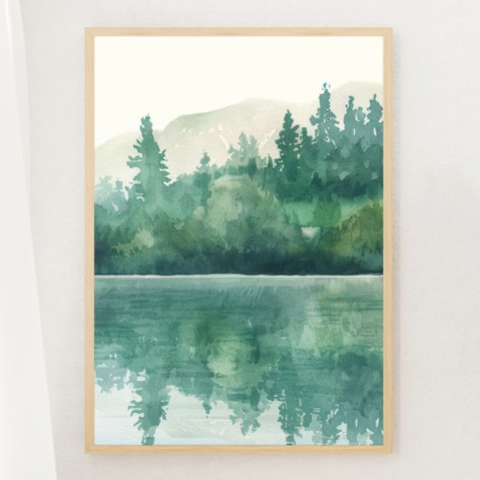 Mountain Lake Tranquil Print 3 van 3 Poster