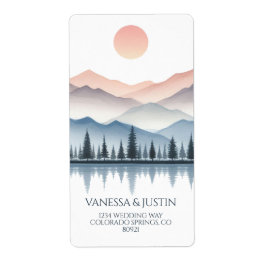 Mountain Lake Wedding Address Etiket