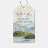Mountain Lake Wedding Bedankt Cadeaulabel (Voorkant)