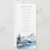 Mountain Lake Winter Landschap Wedding Programma (Achterkant)