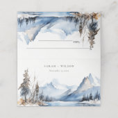 Mountain Lake Winter Sneeuw Landschap Wedding (Buitenkant ongevouwen)
