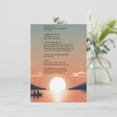 Mountain Lakeside Forest Outdoor Lake Bruiloft Informatiekaartje (Staand voorkant)