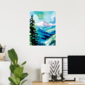 Mountain Landscape Avontuur Poster (Thuiskantoor)