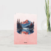 Mountain Landscape Bible Verse Coral Note Kaart (Achterkant)