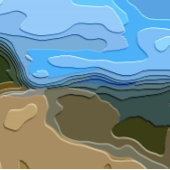 MOUNTAIN LANDSCAPE CANVAS AFDRUK