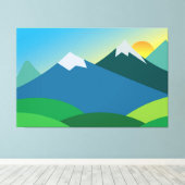 Mountain Landscape ontwerp Canvas Afdruk (Insitu (Houten vloer))