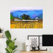 MOUNTAIN LANDSCAPE POSTER (Thuiskantoor)