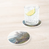 MOUNTAIN LANDSCAPE ZANDSTEEN ONDERZETTER (Zijkant)