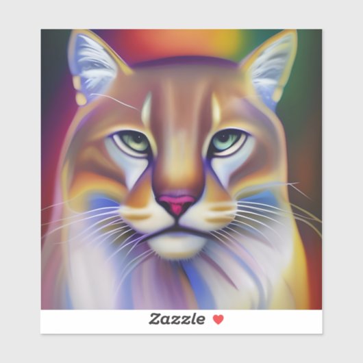 Mountain Lion Art Sticker (Vel)