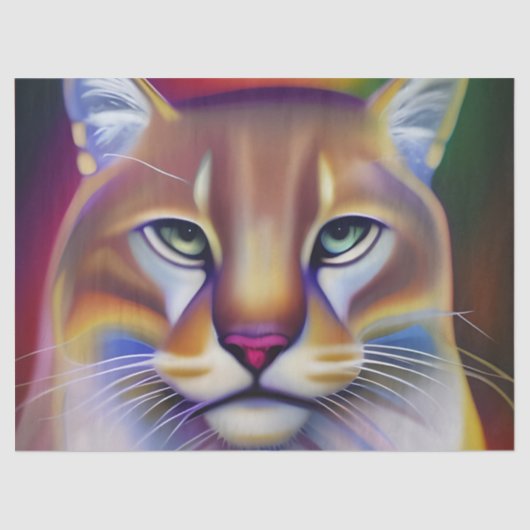 Mountain Lion Art Tissuepapier (Voorkant)