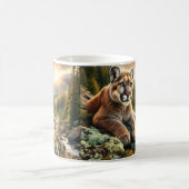 Mountain Lion Big Cat Coffee Mok (Center)