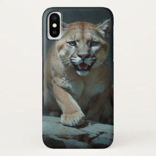 Mountain Lion bij een Rock Pool iPhone X Hoesje