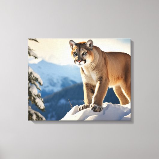 Mountain Lion Canvas Kunst (Voorkant)