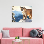 Mountain Lion Canvas Kunst (Insitu (Woonkamer))