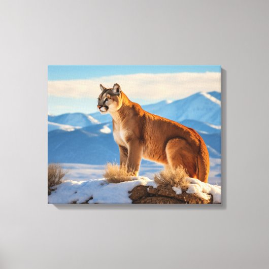 Mountain Lion Canvas Kunst (Voorkant)