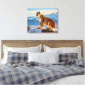 Mountain Lion Canvas Kunst (Insitu (Slaapkamer))