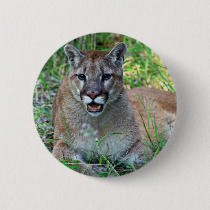 Mountain Lion Complaining Ronde Button 5,7 Cm
