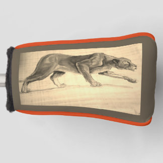 Mountain lion cougar originele olie Aileen© Golfheadcover